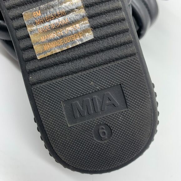 MIA Leni Platform Slide Sandal In Black Womens Size 6 Chunky - Picture 9 of 9